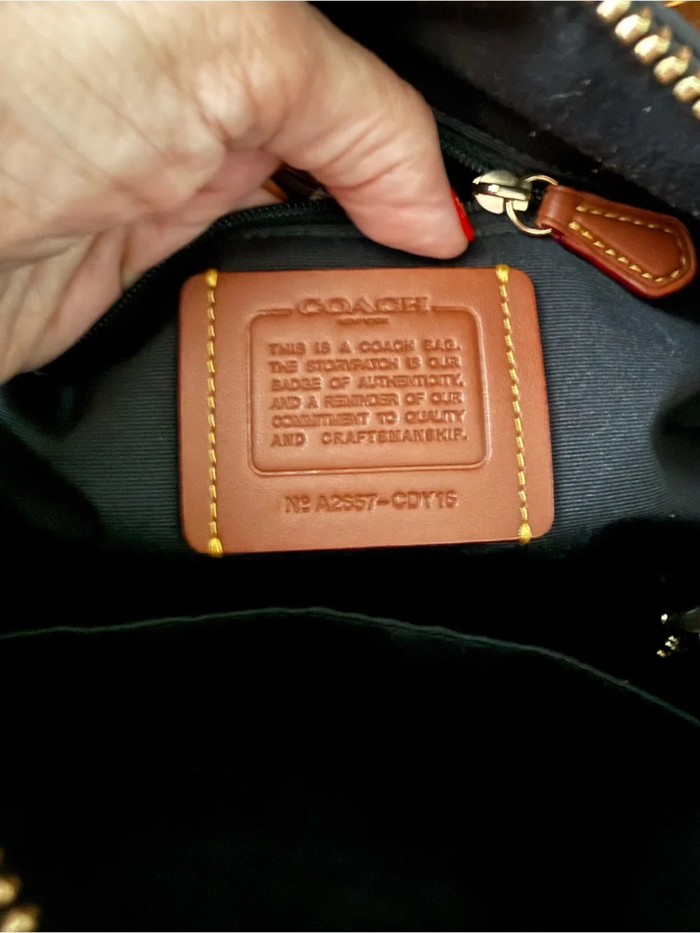 Coach Rowan loved signature canvas with Gold Hardware
